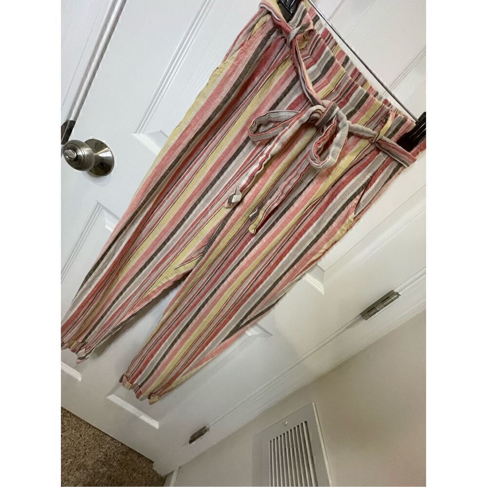 Final Touch women’s medium striped boho pants tapered leg